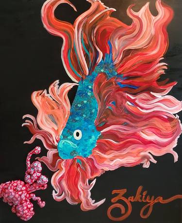 Print of Fish Paintings by Zakiya Raines