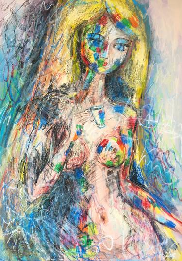 Print of Abstract Erotic Paintings by Reine Delavie
