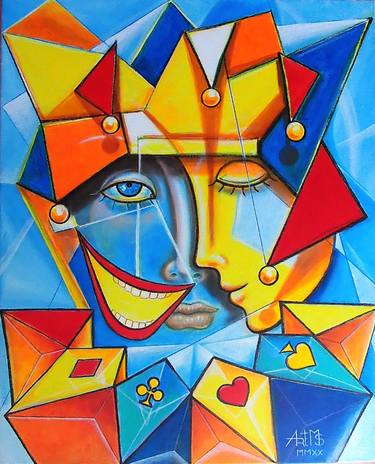 Original Cubism Geometric Paintings by Serge M Artems