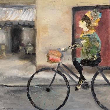 Print of Figurative Bicycle Paintings by Lisa McLaughlin