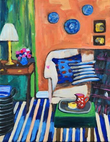 Print of Expressionism Interiors Paintings by Marous Artist