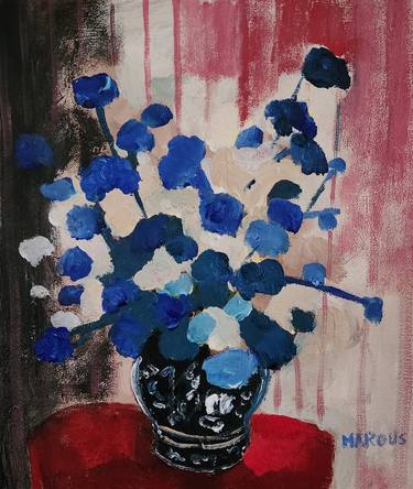 Original Expressionism Floral Paintings by Marous Artist