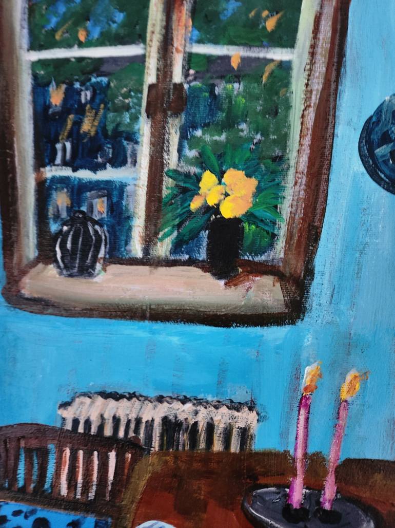 Original Expressionism Interiors Painting by Marous  Artist