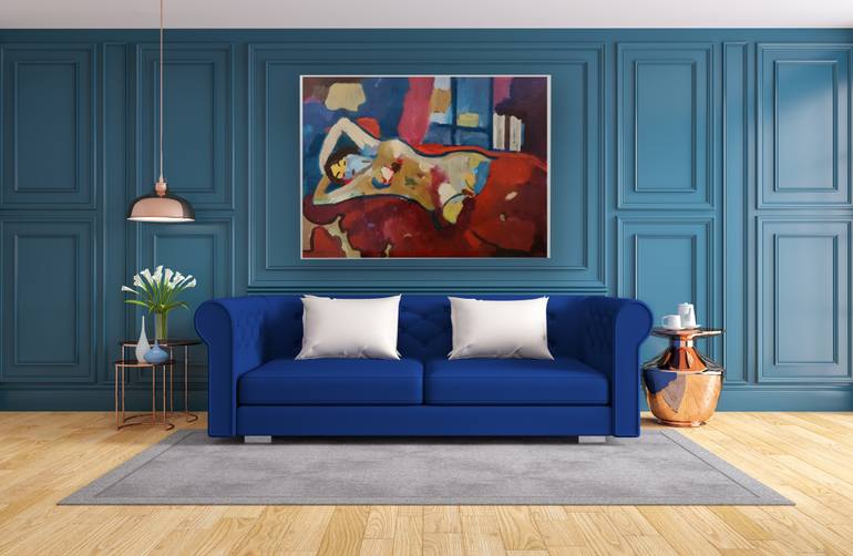 Original Abstract Nude Painting by Marous Artist