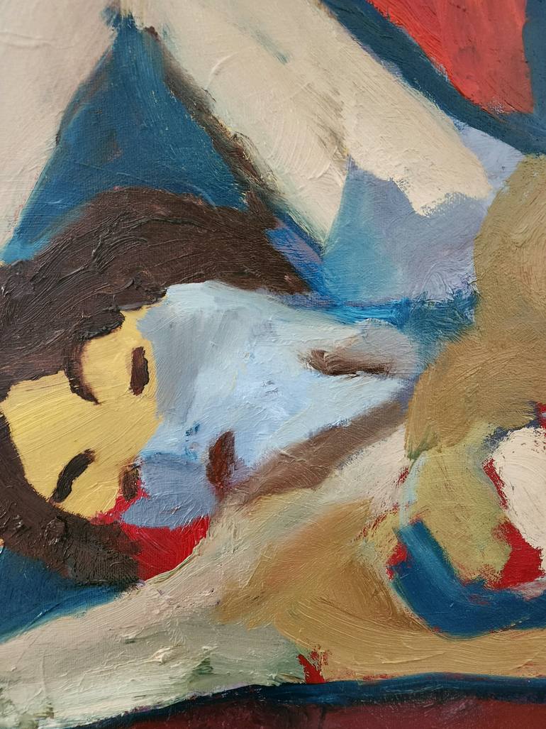 Original Abstract Nude Painting by Marous Artist