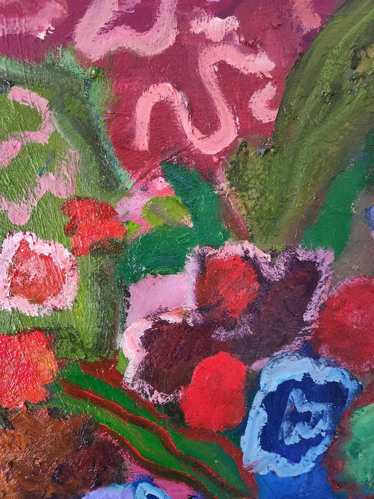 Original Expressionism Floral Painting by Marous Artist