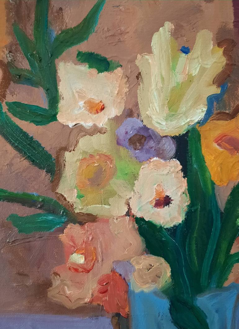 Original Modernism Floral Painting by Marous  Artist