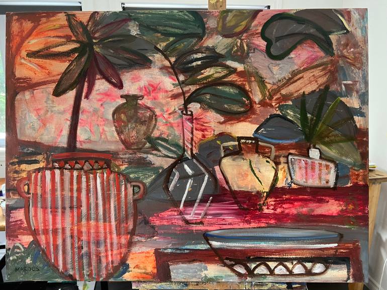 Original Expressionism Still Life Painting by Marous Artist
