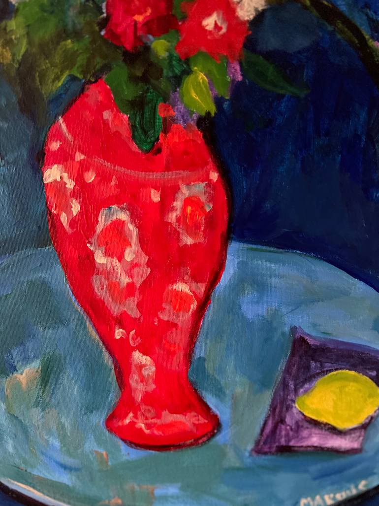 Original Expressionism Still Life Painting by Marous Artist