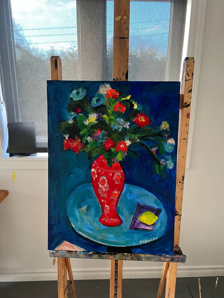 Original Expressionism Still Life Painting by Marous Artist