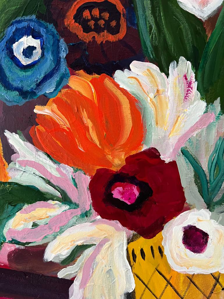 Original Expressionism Still Life Painting by Marous Artist