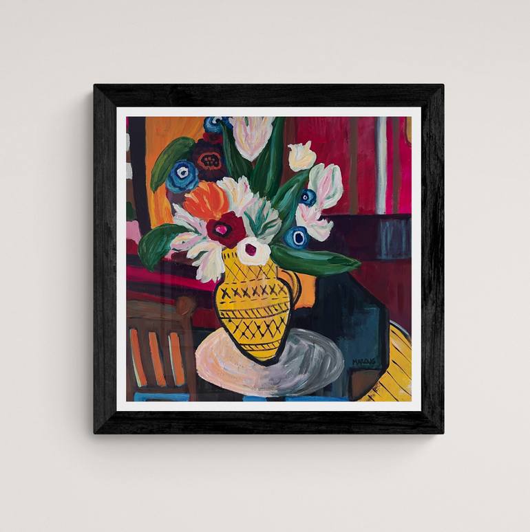 Original Expressionism Still Life Painting by Marous Artist