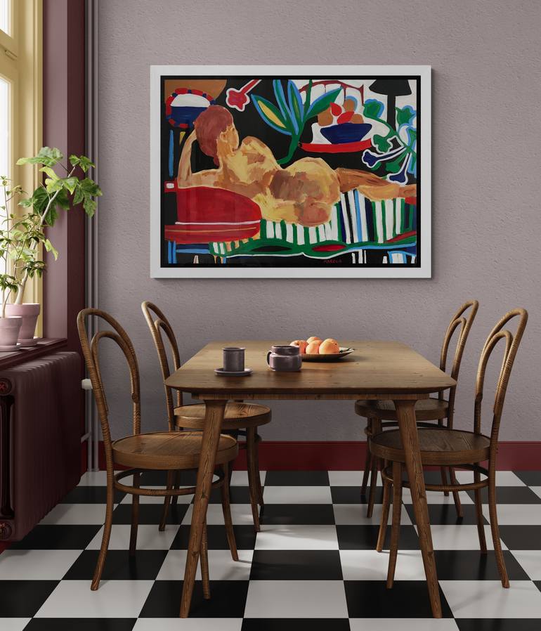 Original Expressionism Women Painting by Marous Artist