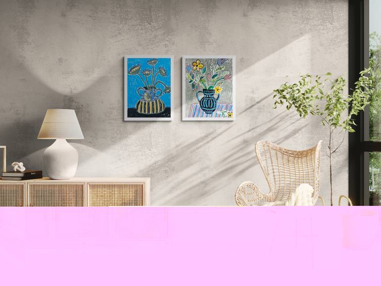 Original Expressionism Floral Painting by Marous Artist