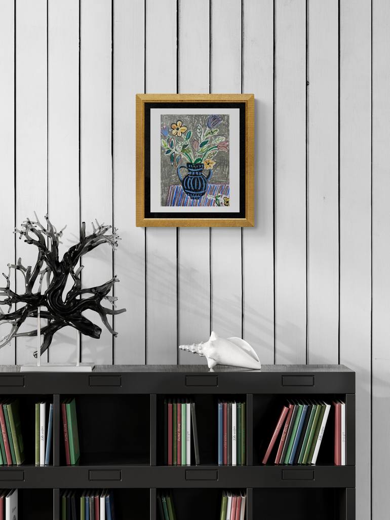 Original Expressionism Floral Painting by Marous Artist