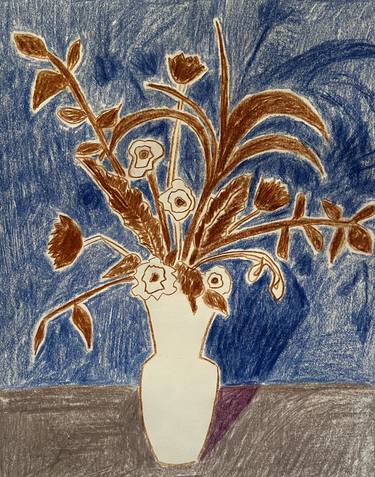 Original Contemporary Floral Drawing by Marous Artist
