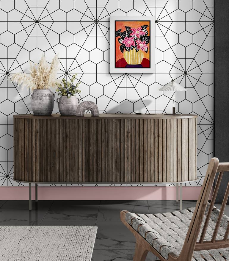 Original Expressionism Floral Painting by Marous Artist