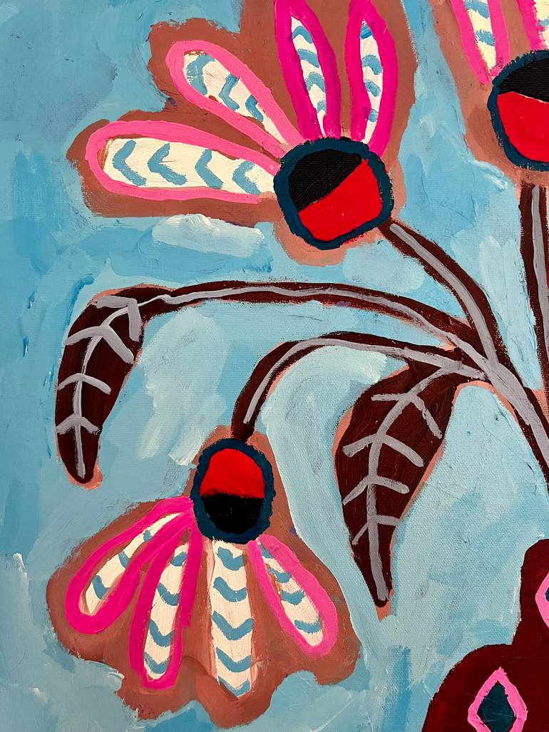 Original Modernism Floral Painting by Marous Artist