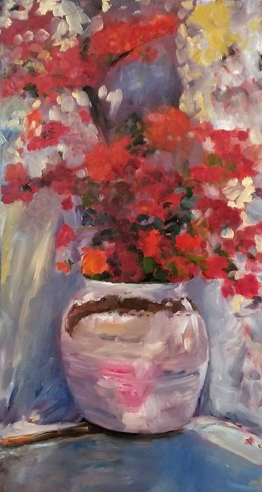 Original Impressionism Floral Paintings by Marous Artist