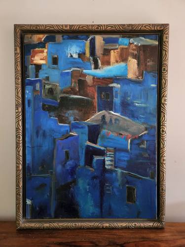 Original Expressionism Cities Paintings by Marous Artist