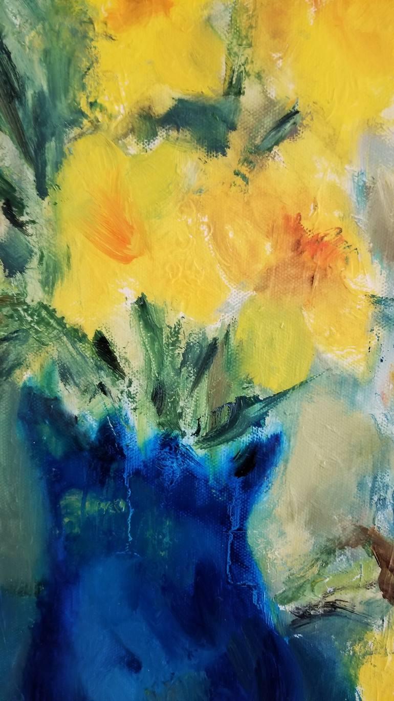 Original Expressionism Floral Painting by Marous Artist