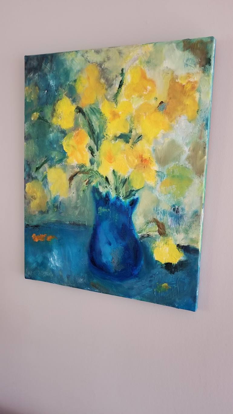 Original Expressionism Floral Painting by Marous Artist