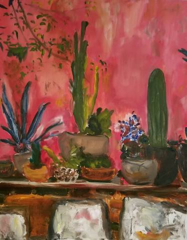 Original Expressionism Garden Paintings by Marous Artist
