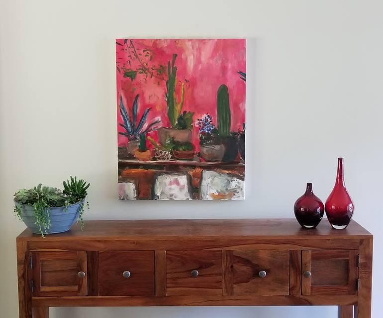 Original Expressionism Garden Painting by Marous  Artist