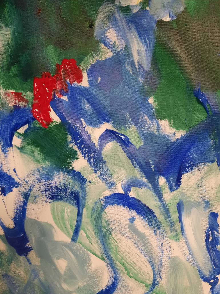 Original Abstract Garden Painting by Marous Artist
