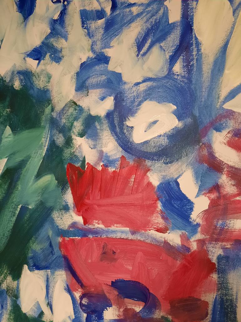 Original Abstract Garden Painting by Marous Artist