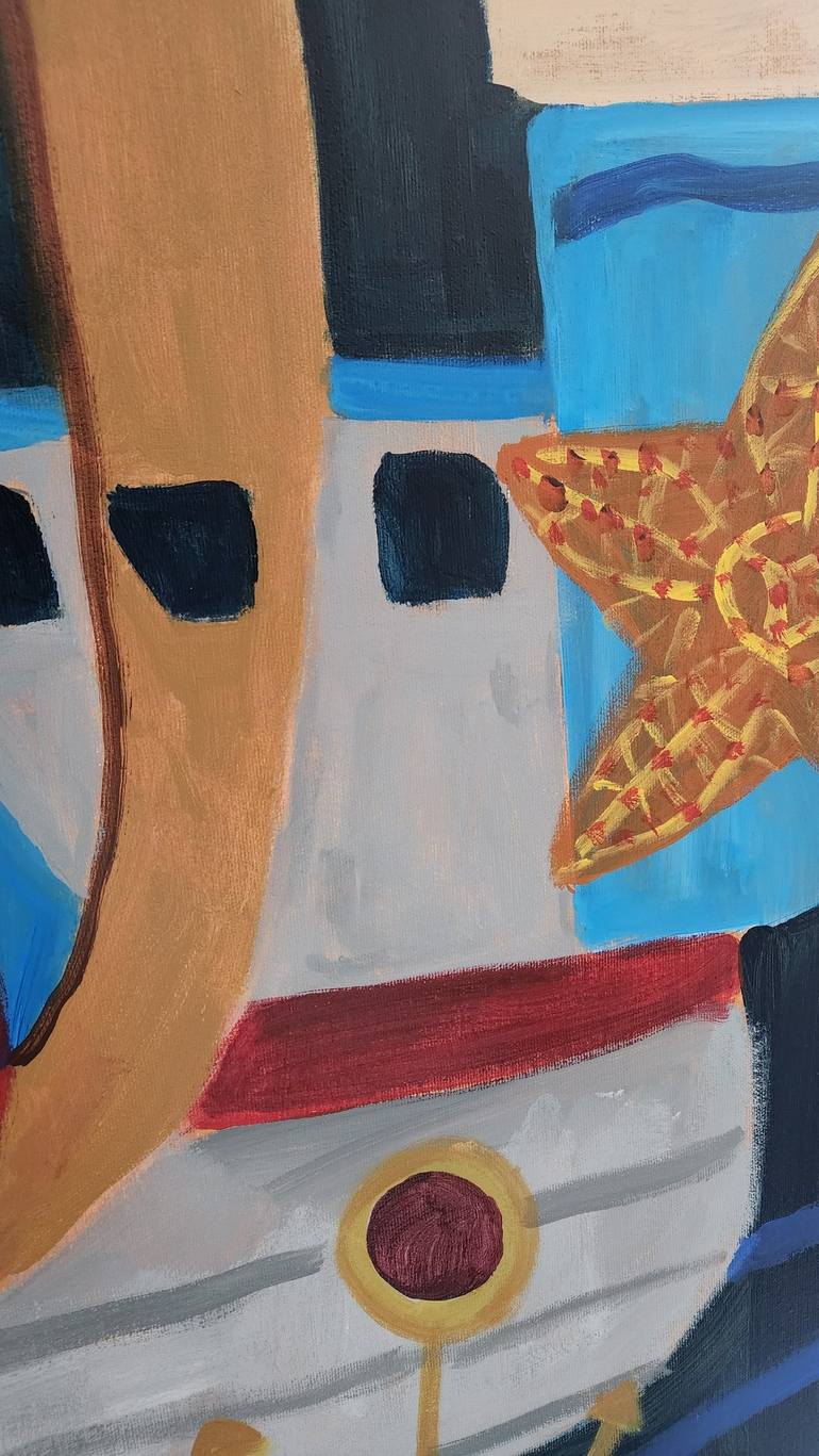 Original Expressionism Cats Painting by Marous Artist