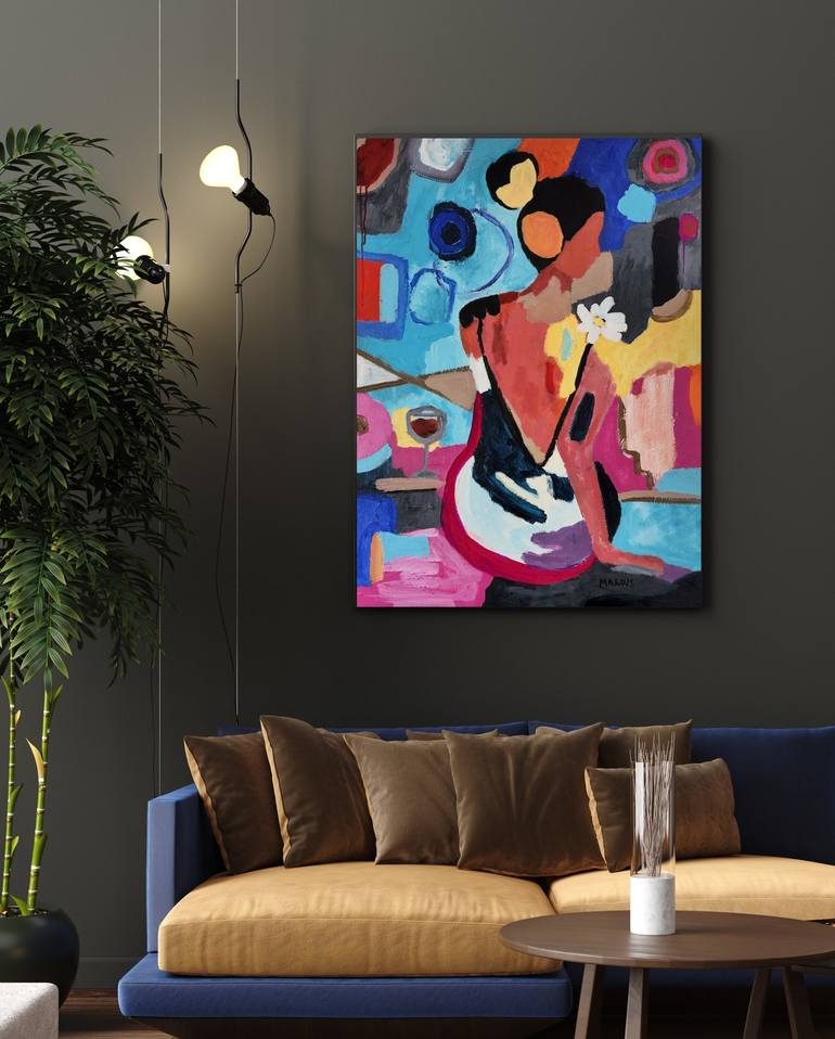 Original Abstract Women Painting by Marous  Artist