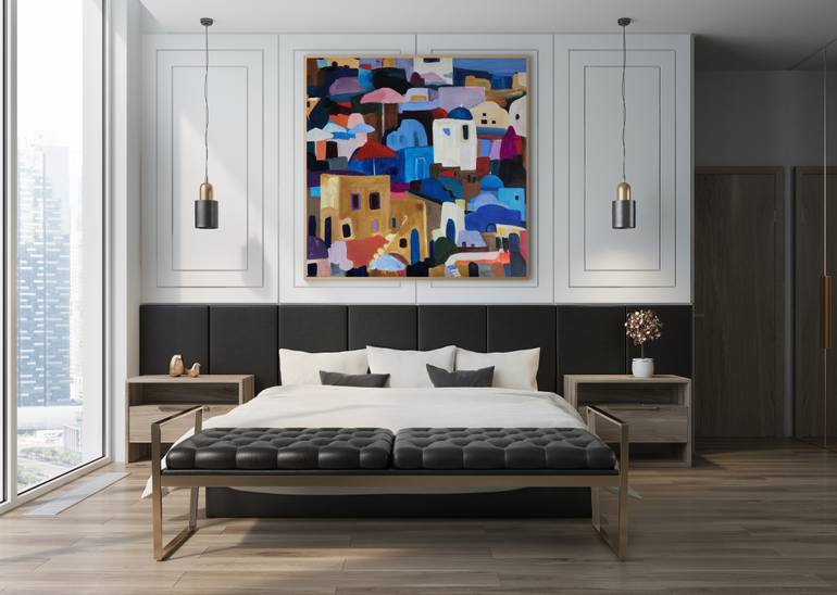 Original Abstract Travel Painting by Marous Artist