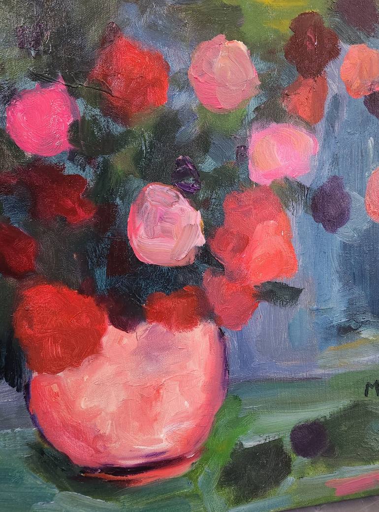 Original Fine Art Floral Painting by Marous  Artist