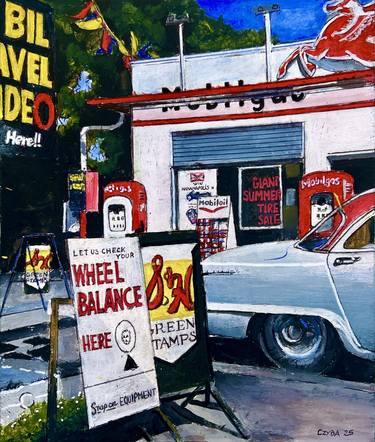 Original Figurative Car Painting by Stephane Czyba