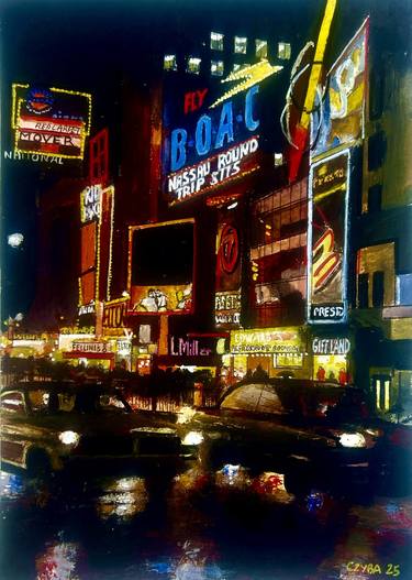 Original Figurative Cities Painting by Stephane Czyba