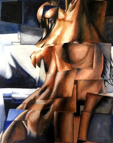 Print of Cubism Women Paintings by Stephane CZYBA