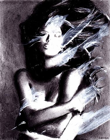 Original Figurative Women Drawings by Stephane CZYBA