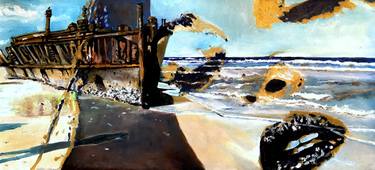 Print of Figurative Beach Paintings by Stephane CZYBA