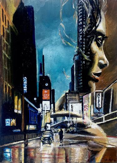 Original Figurative Cities Paintings by Stephane CZYBA
