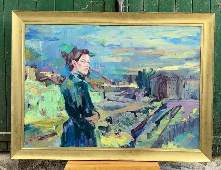 Original Expressionism Women Painting by Arsentij Pawlow