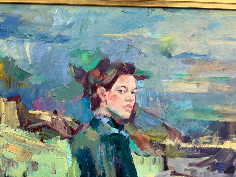 Original Expressionism Women Painting by Arsentij Pawlow