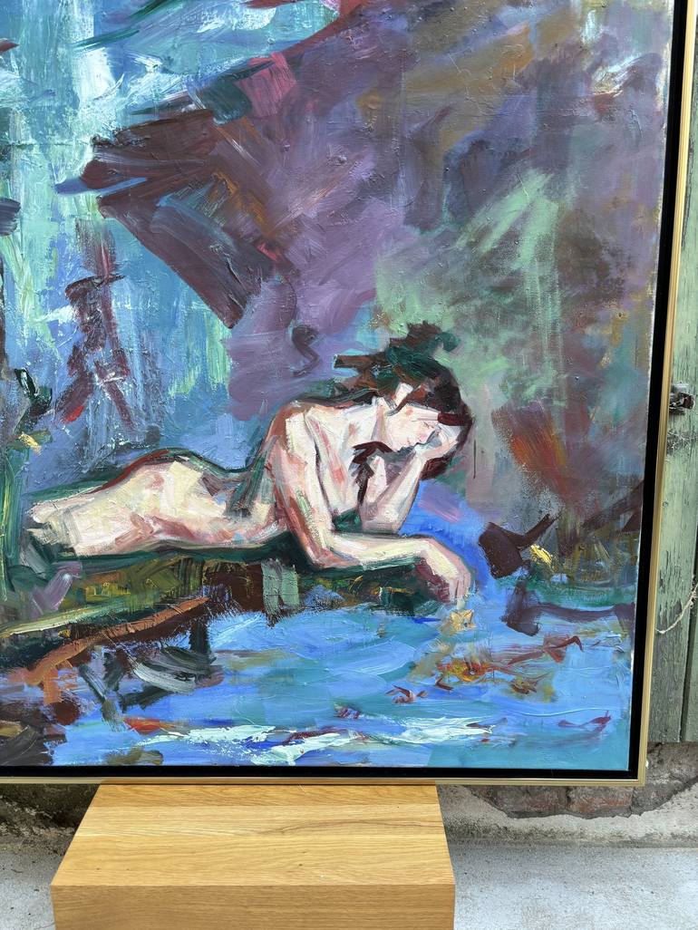 Original Expressionism Nude Painting by Arsentij Pawlow