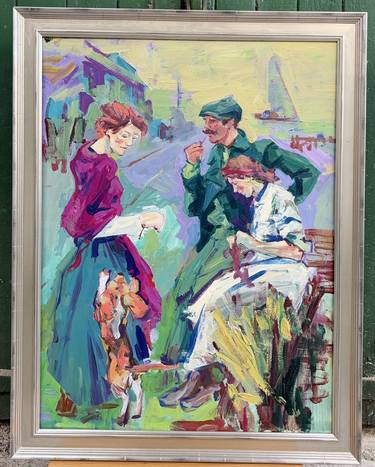 Original Expressionism People Painting by Arsentij Pawlow