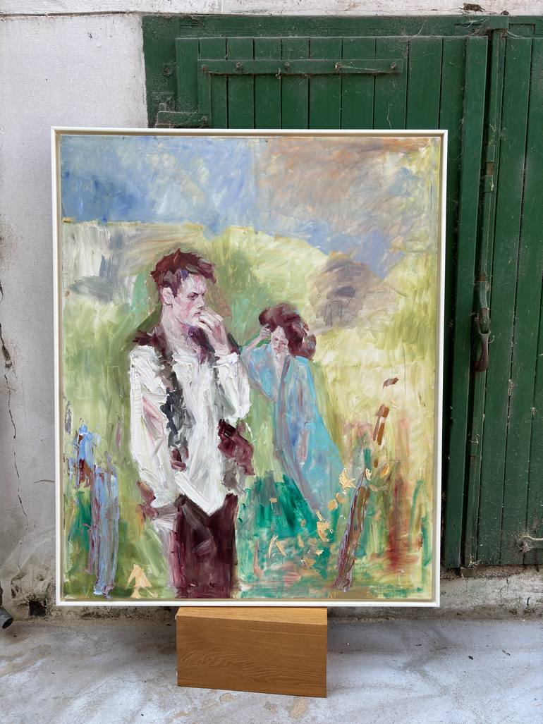 Original Impressionism People Painting by Arsentij Pawlow