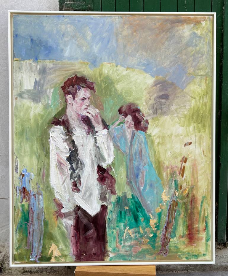 Original Impressionism People Painting by Arsentij Pawlow