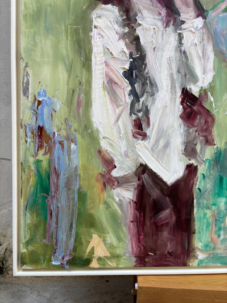 Original Impressionism People Painting by Arsentij Pawlow