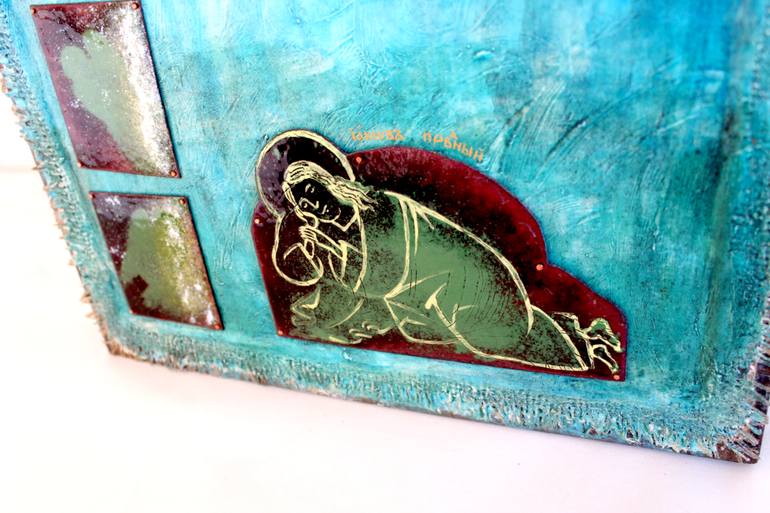 Original Minimalism Religion Painting by Mariia Pavelko