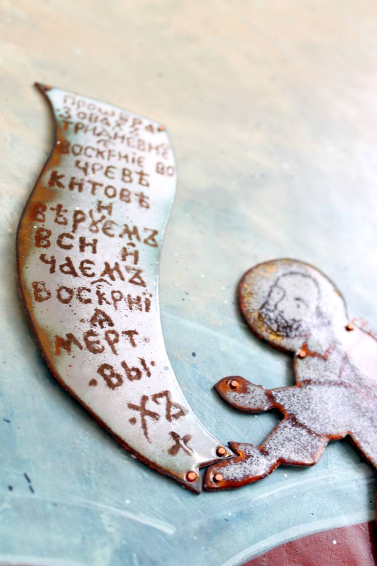 Original Modernism Religion Painting by Mariia Pavelko