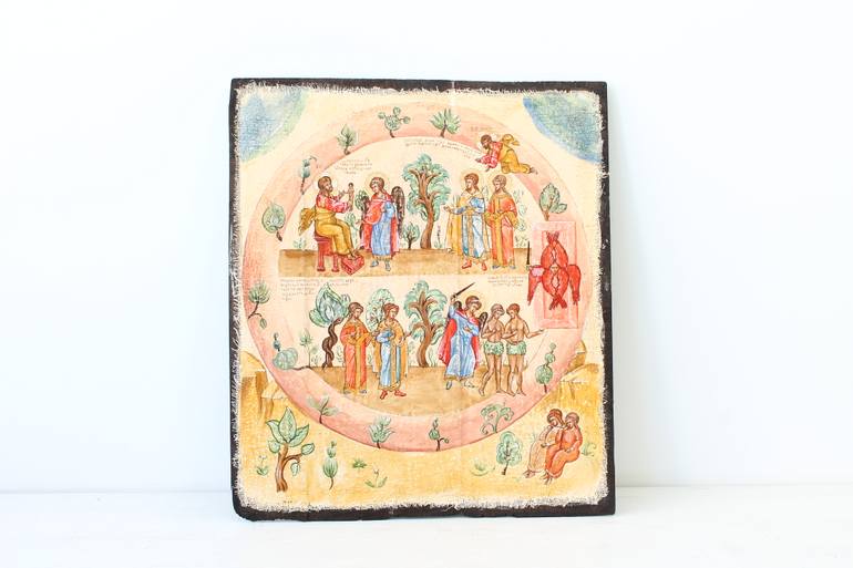 Original Folk Religion Painting by Mariia Pavelko